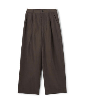 リネンキュプラシルクコンパクト タックパンツ