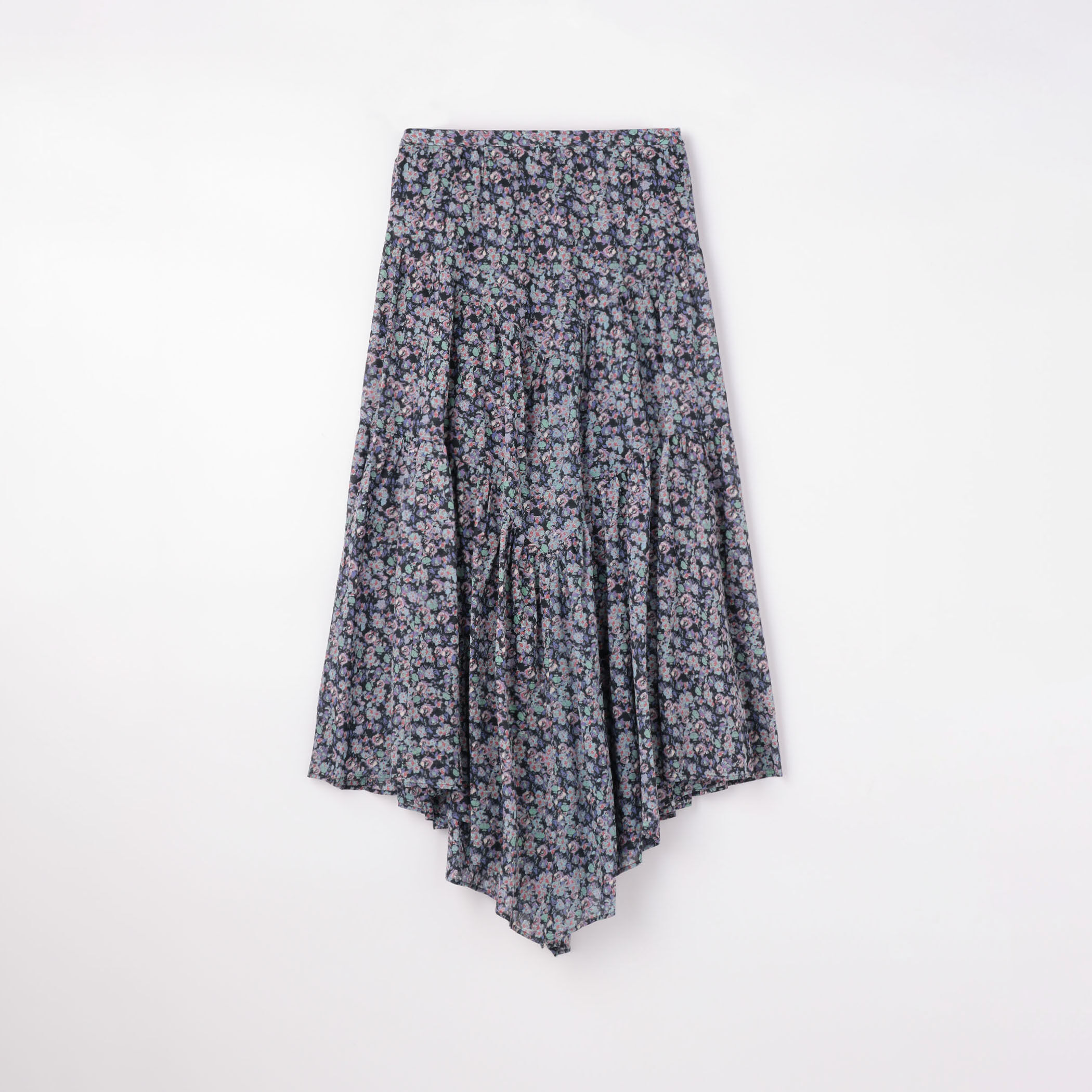 新品 イザベルマランエトワール SOLEDA アシンメトリースカート 34 ISABEL MARANT ETOILE SOLEDA レーヨンプリント アシンメ