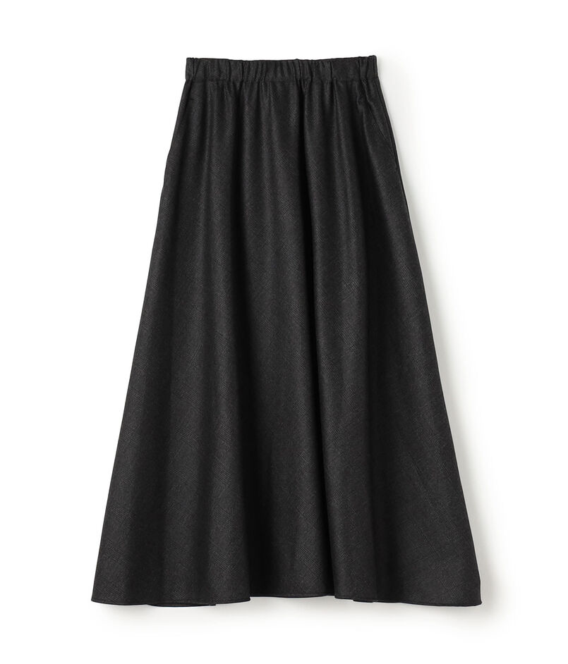 フラノストレッチ ギャザーマキシスカート