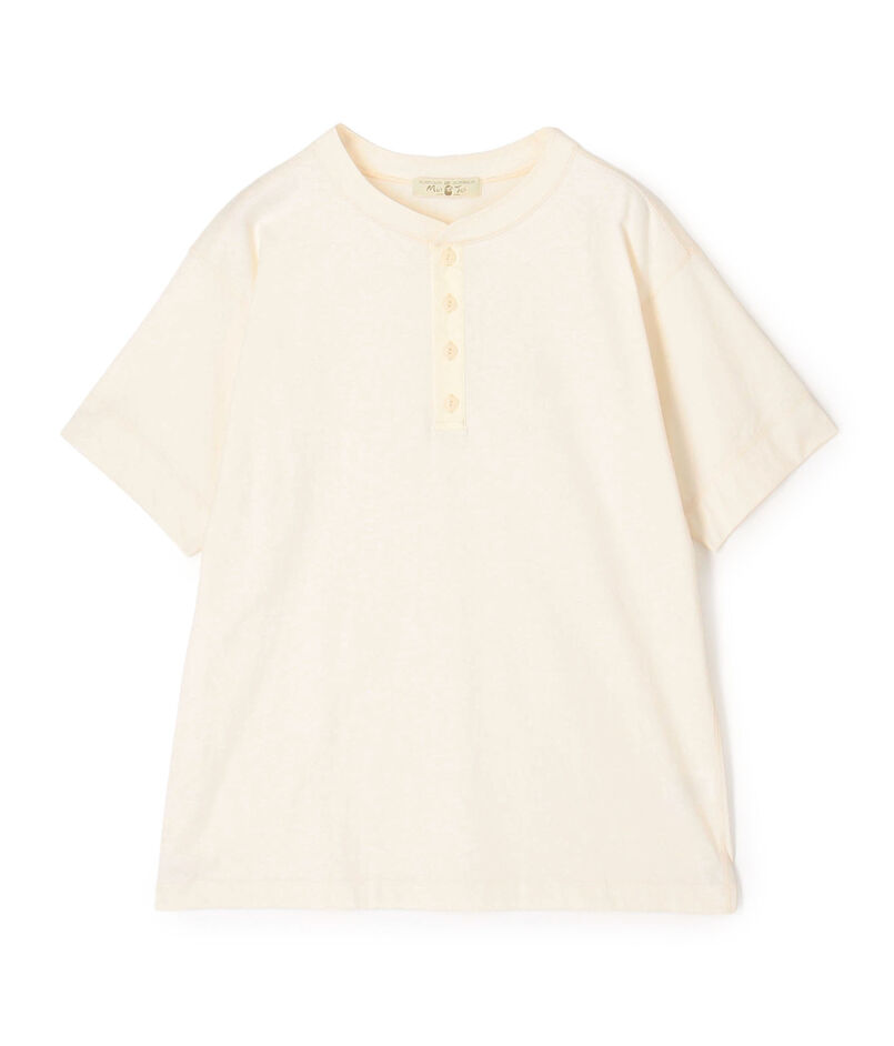 オーガニックコットン ヘンリーネックTシャツ