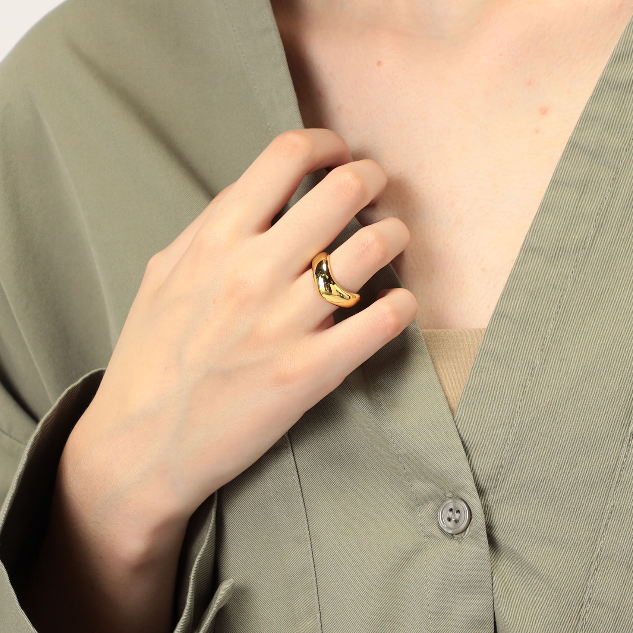 リエスタジオ　ゴールドリング LIE STUDIO/リエスタジオ THE LEAH リング（リング）｜Plage