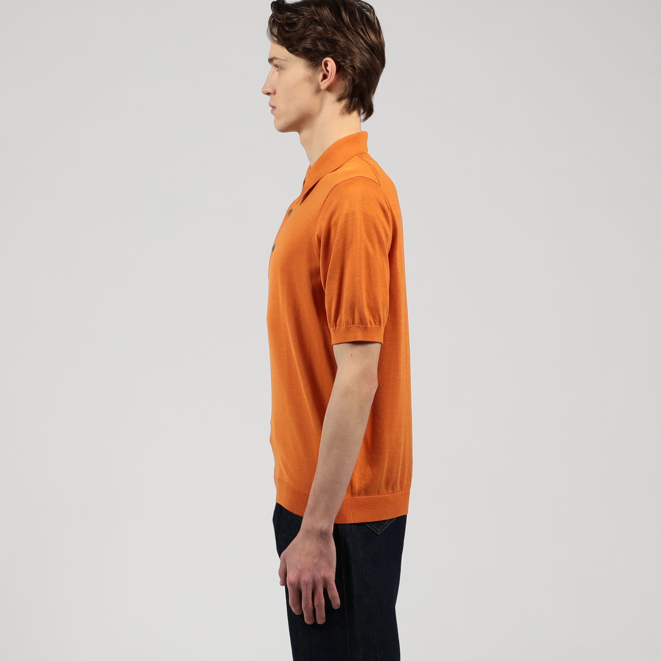 TOMORROW LAND シルクコットンニットポロSESIA 美品 TOMORROWLAND tricot シルクコットン ニットポロシャツ SESIA（ニット