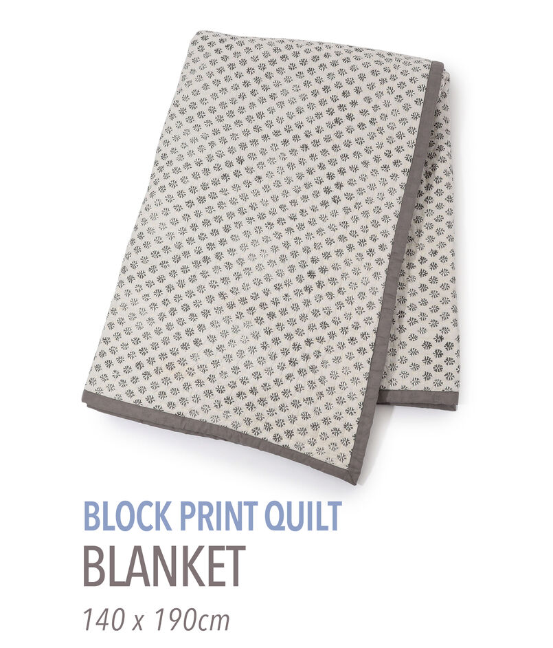 ブロックプリントキルト マルチカバー L
