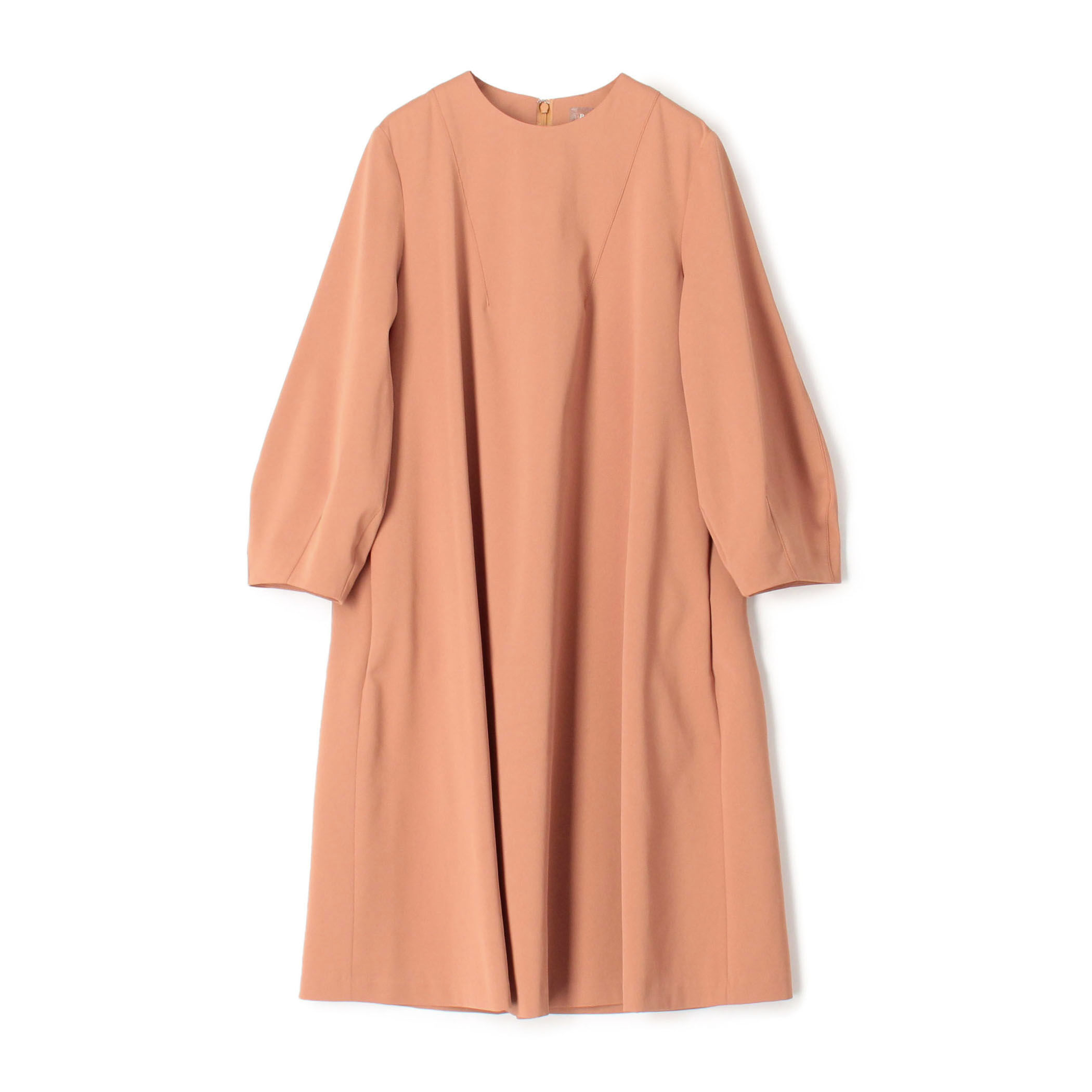 ダブルサテンノーカラーワンピース(XS NAVY): ワンピースanuans