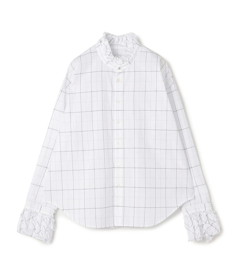 コットン フリルシャツ