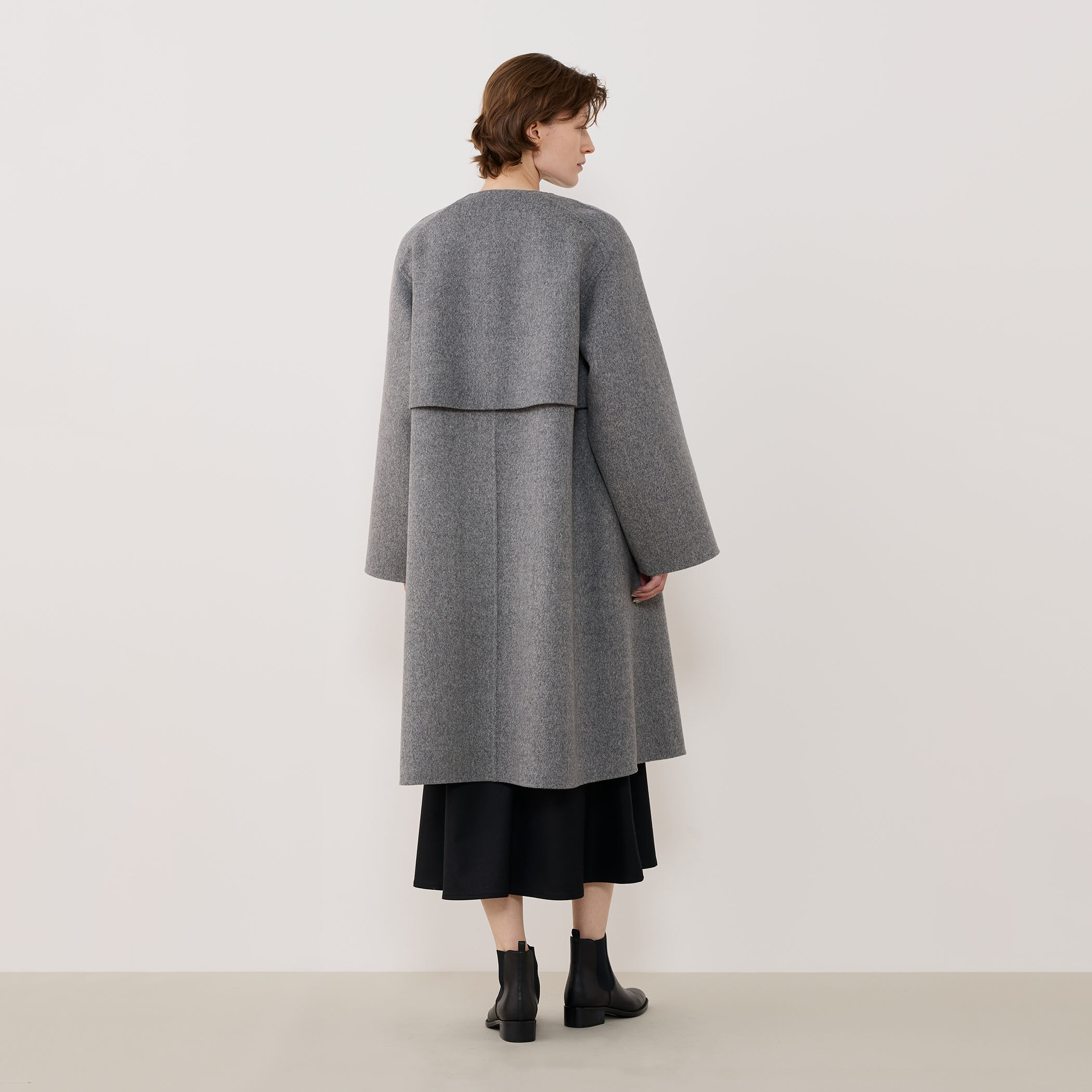 【美品】GALERIE VIE ウールダブルフェイス カラーレス トレンチコート GALERIE VIE（ギャルリー ヴィー）の「ウールダブルフェイス