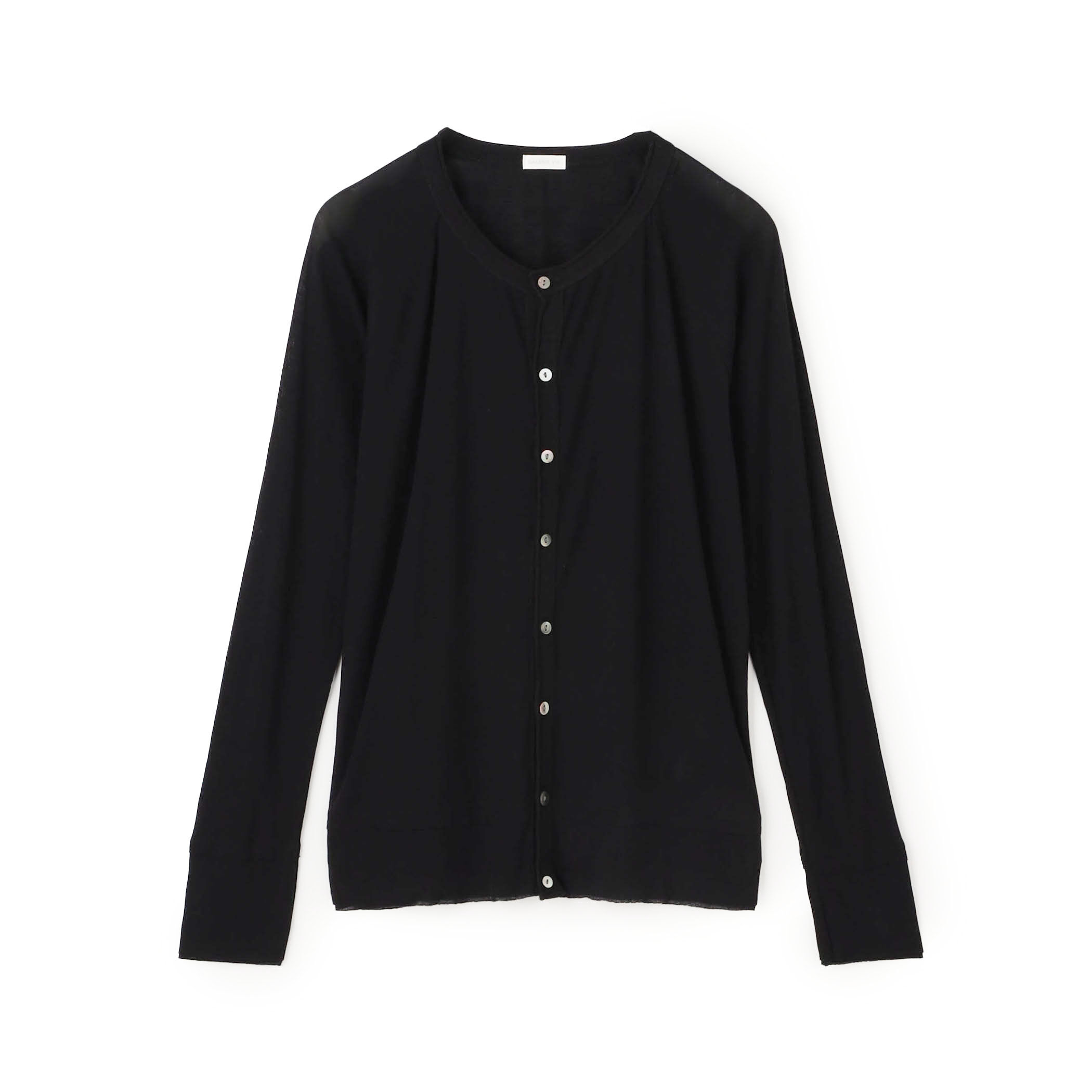 ガーゼフライスジャージー クルーネックカーディガン