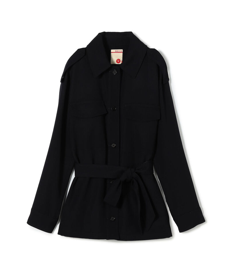 ウールギャバジン ダブルパッチポケットジャケット