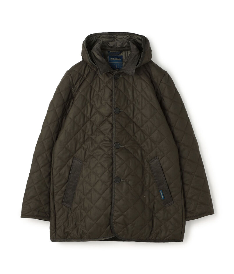 【別注】LAVENHAM DENSTON ウール フーデッドキルティングコート