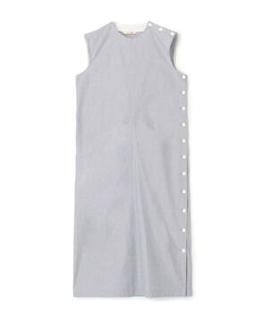 【WEB先行予約】ヘアライン サイドボタンワンピース