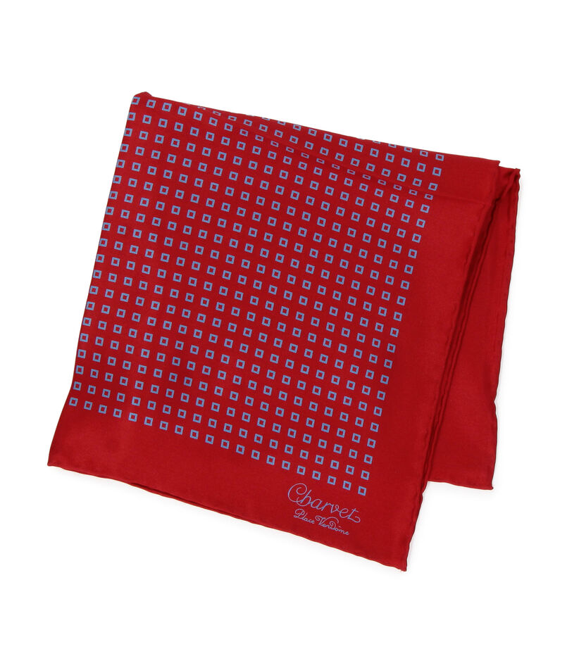 Charvet シルクプリント ポケットチーフ