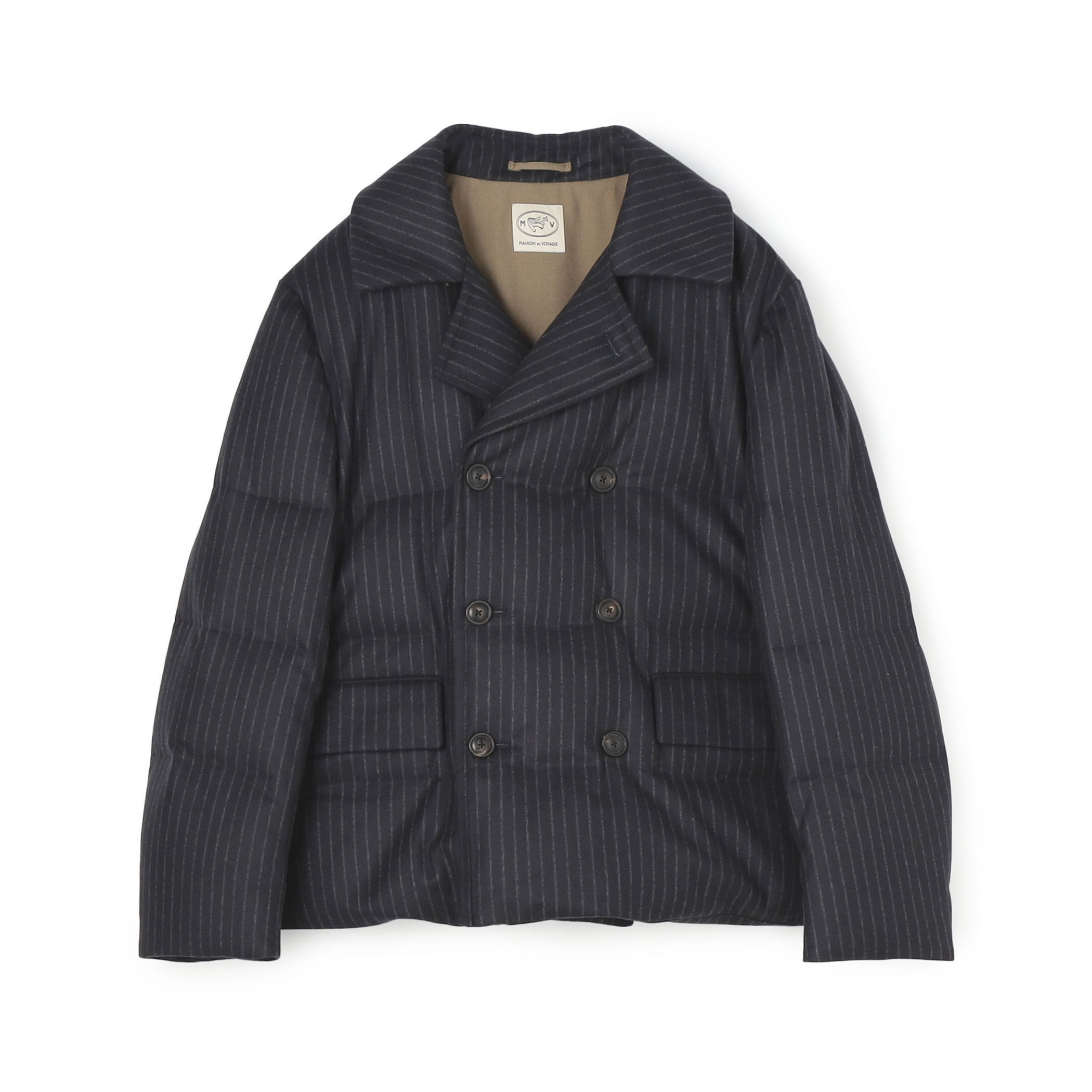 GOLDEN  ジャケット　ジョンブル　ギャルソン　トゥモローランド セール】ウールコットンダブルニット ダブルブレステッド6Bブレザー