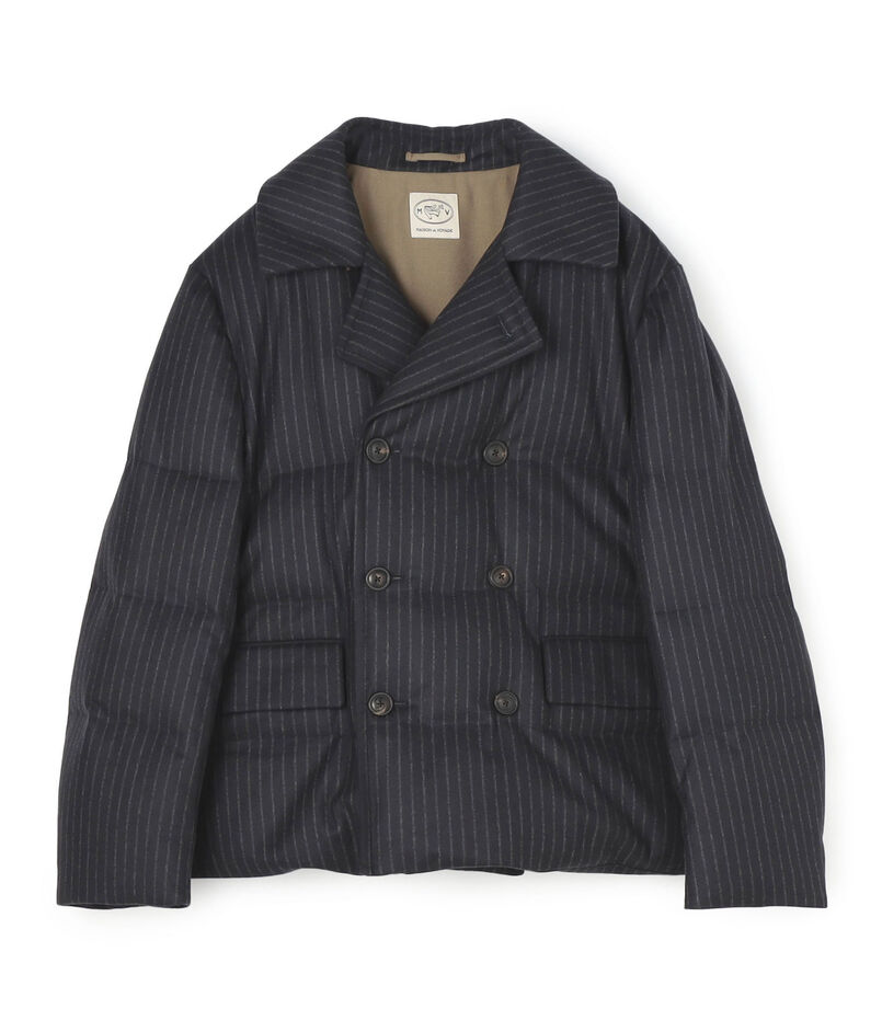カレッジフランネル ダブルブレステッド ショートダウンブルゾン