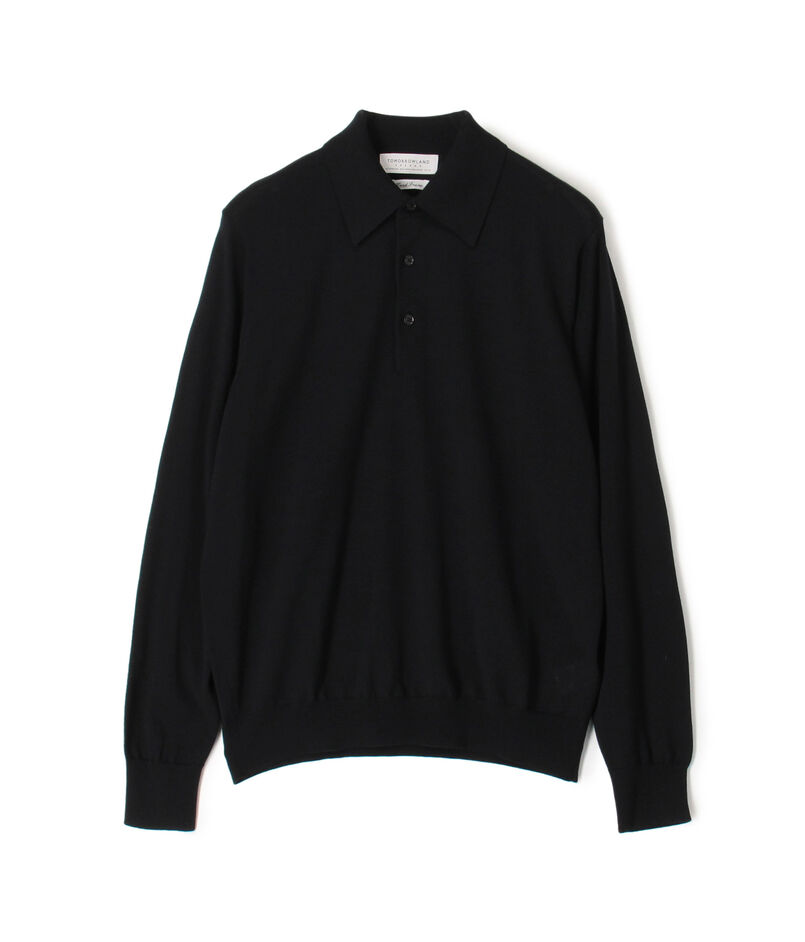 TOMORROWLAND tricot スーパーファインメリノウール ニットポロシャツ S-WOOL