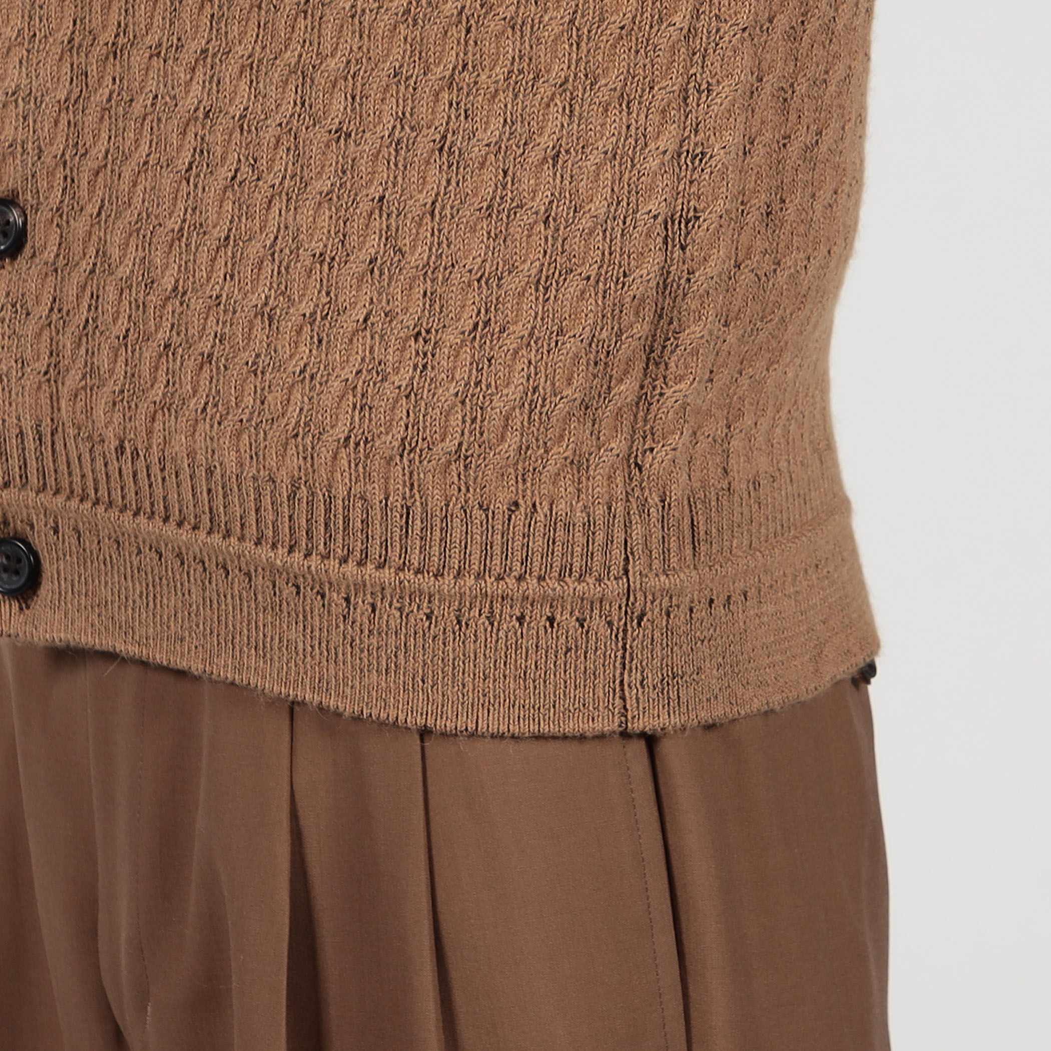 TOMORROWLAND tricot アルパカポリエステルケーブル Vネック