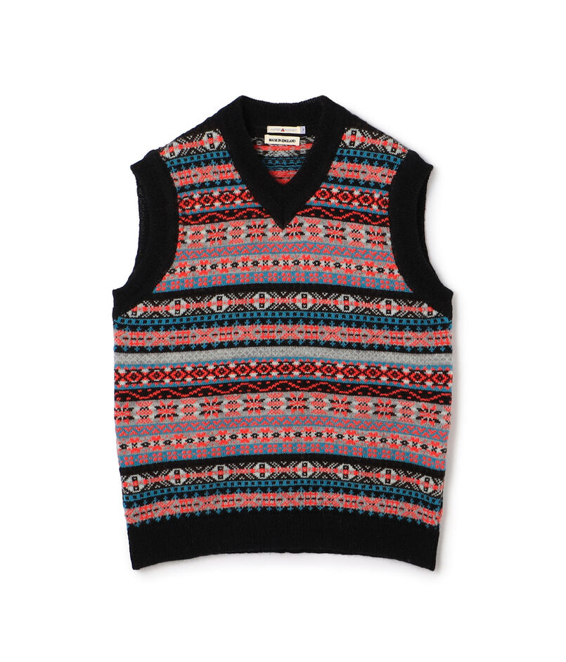【別注】Redeux FAIR ISLE VEST フェアアイル ニットベスト