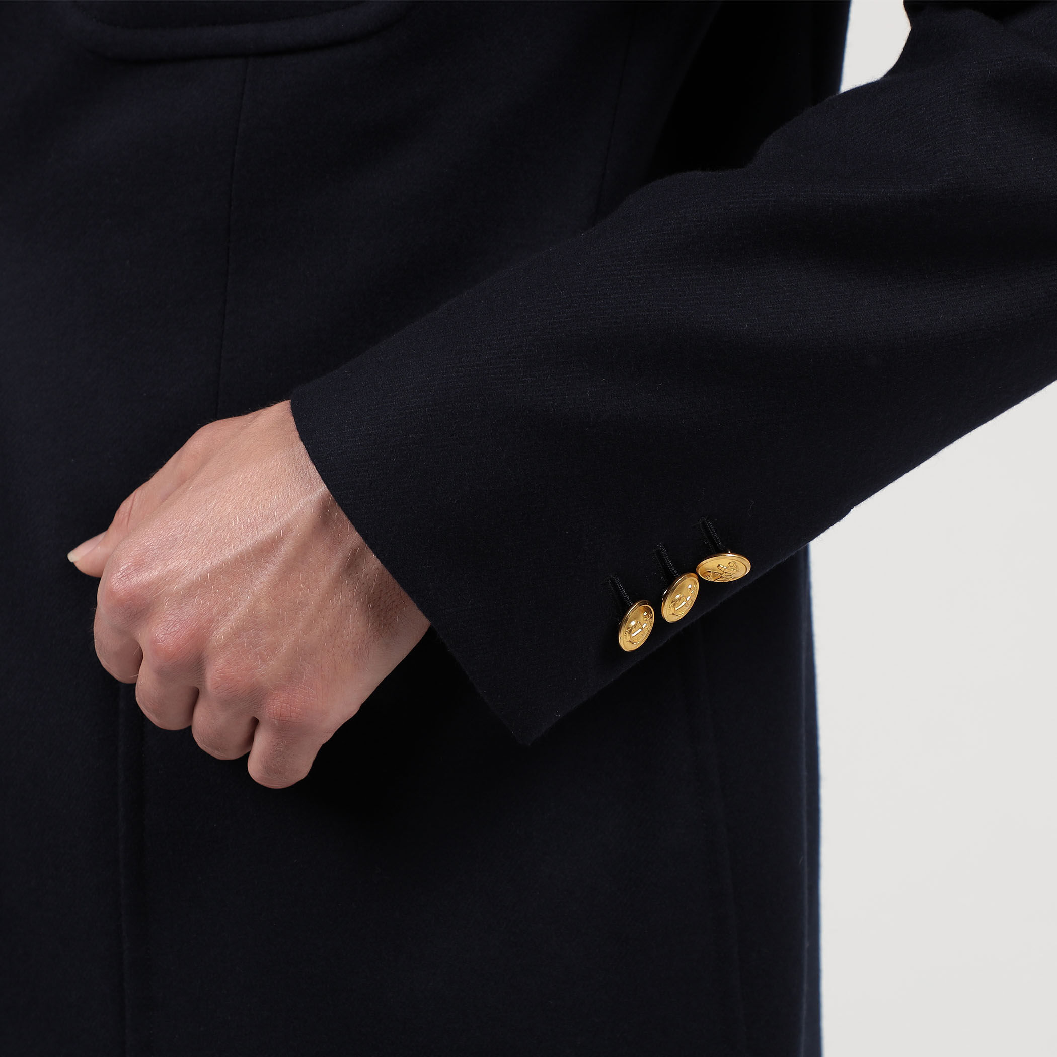 カレッジフランネルウール シングルブレステッド メタル釦 3B