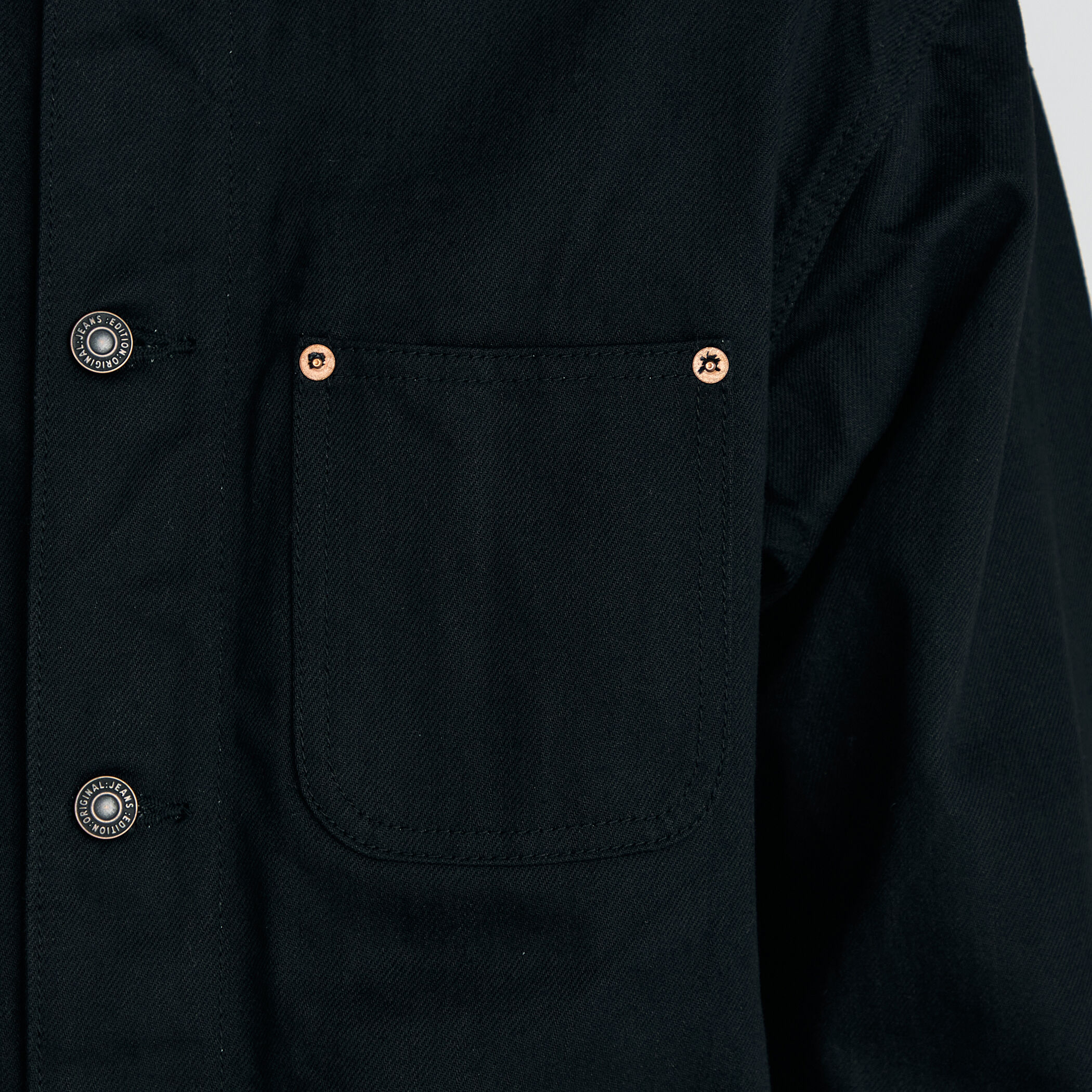 ブラックデニム レザーカラーカバーオール｜トゥモローランド 公式通販