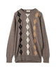 【別注】JOHN SMEDLEY ウール アーガイルクルーネック プルオーバーニット