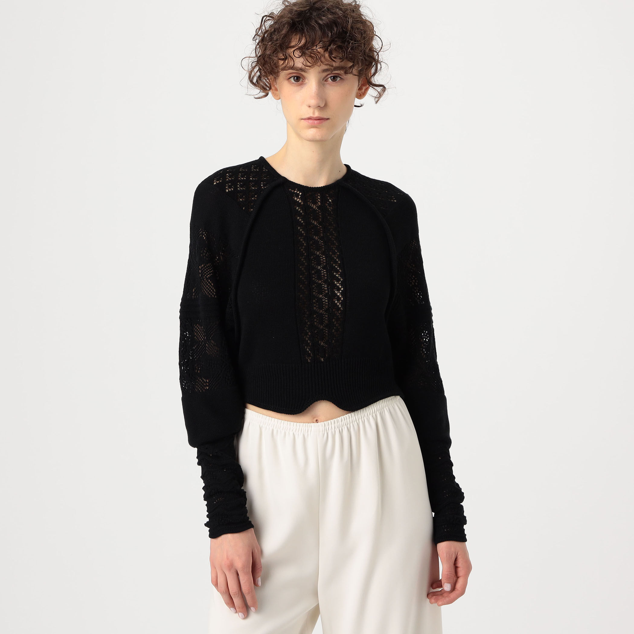 Mame Kurogouchi Lace Knitted Top|トゥモローランド 公式通販 Mame Kurogouchi Lace Knitted Top|トゥモローランド 公式通販