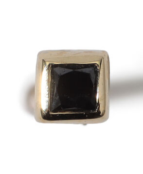 Metier  Mini Bezel Set Princess Gemstone Studs 片耳ピアス