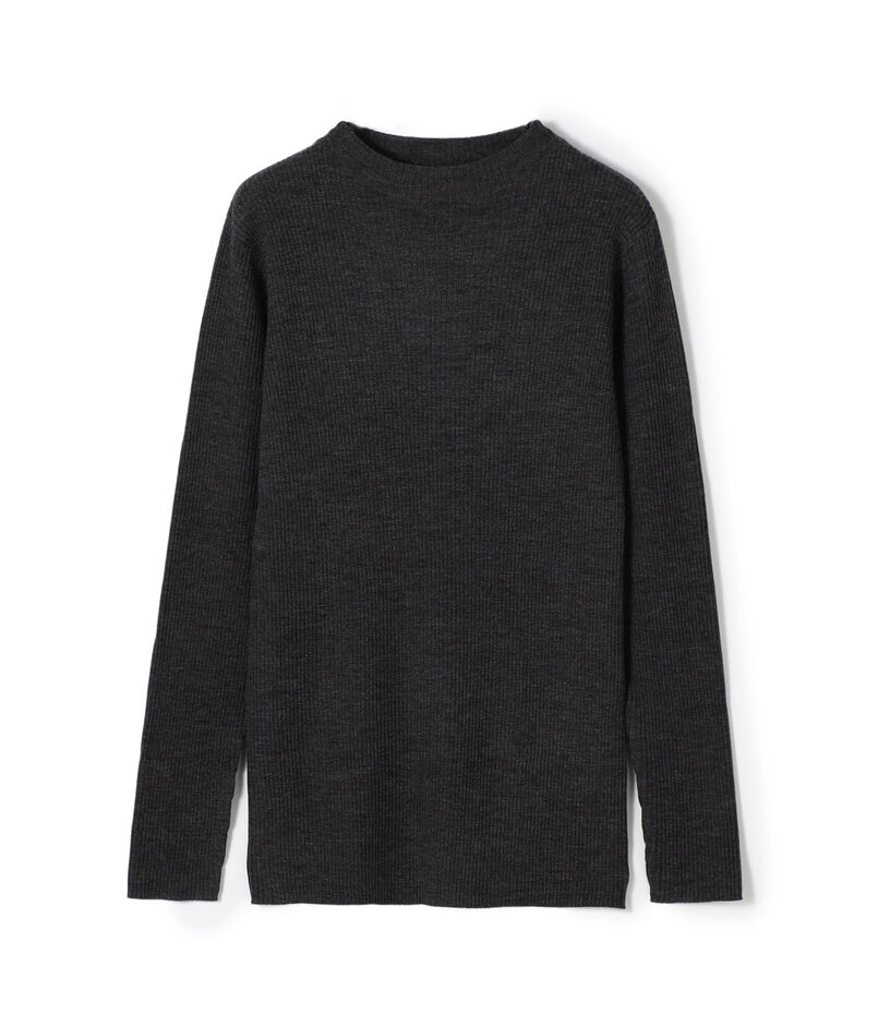 プルミエールウールリブ ボトルネックプルオーバー