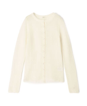 ■モヘアシアー クルーネックカーディガン