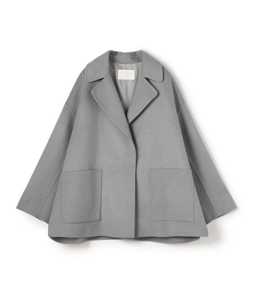 プレミアムウールリバー オープンカラーショートコート プレミアムウールリバー オープンカラーショートコート