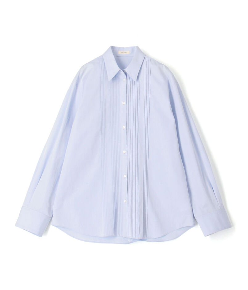 コンパクトコットン ピンタックドレスシャツ