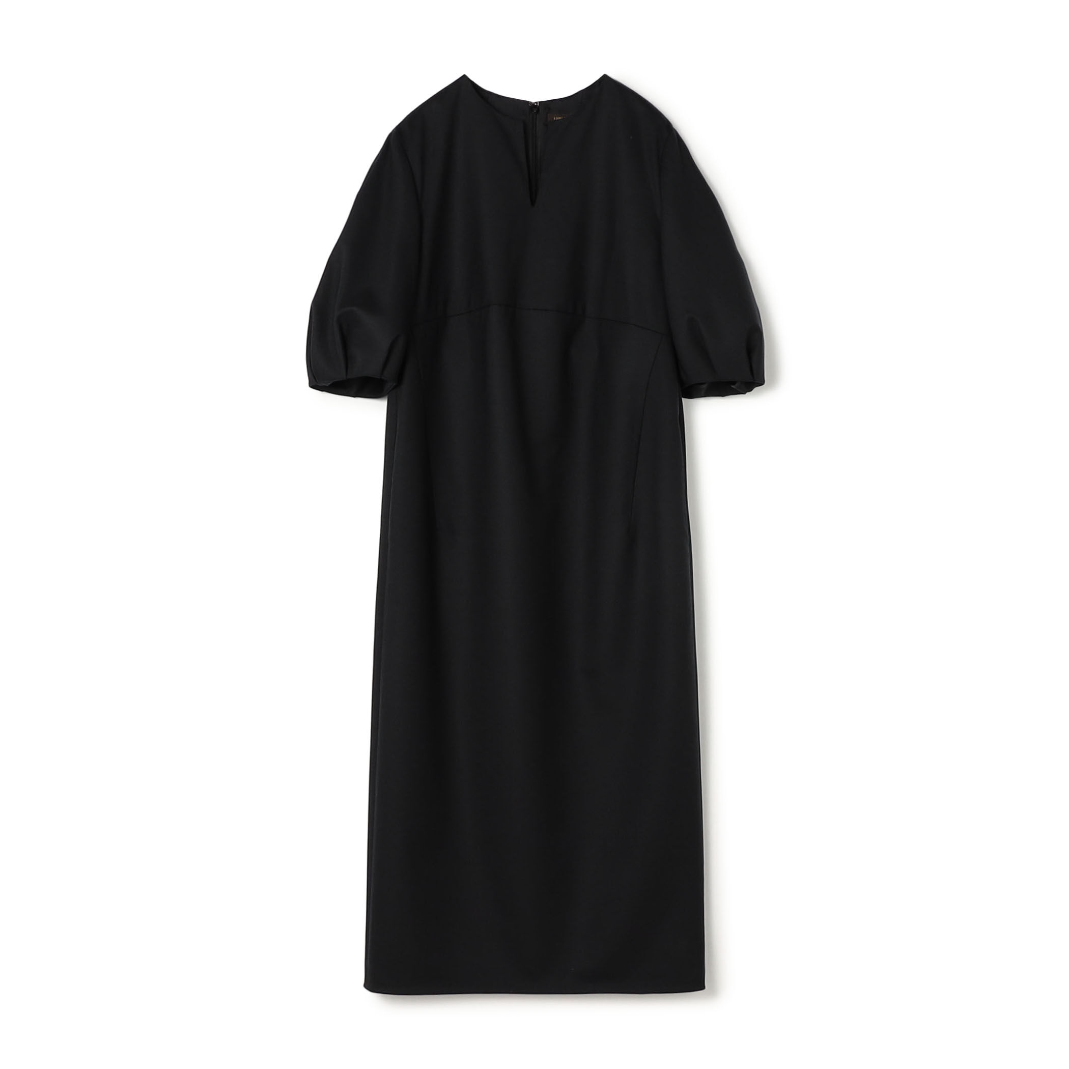 極美品 トゥモローランドコレクション ウールアシンメトリータックロングワンピース スーパーウールウィーブ ハイウエストIラインワンピース