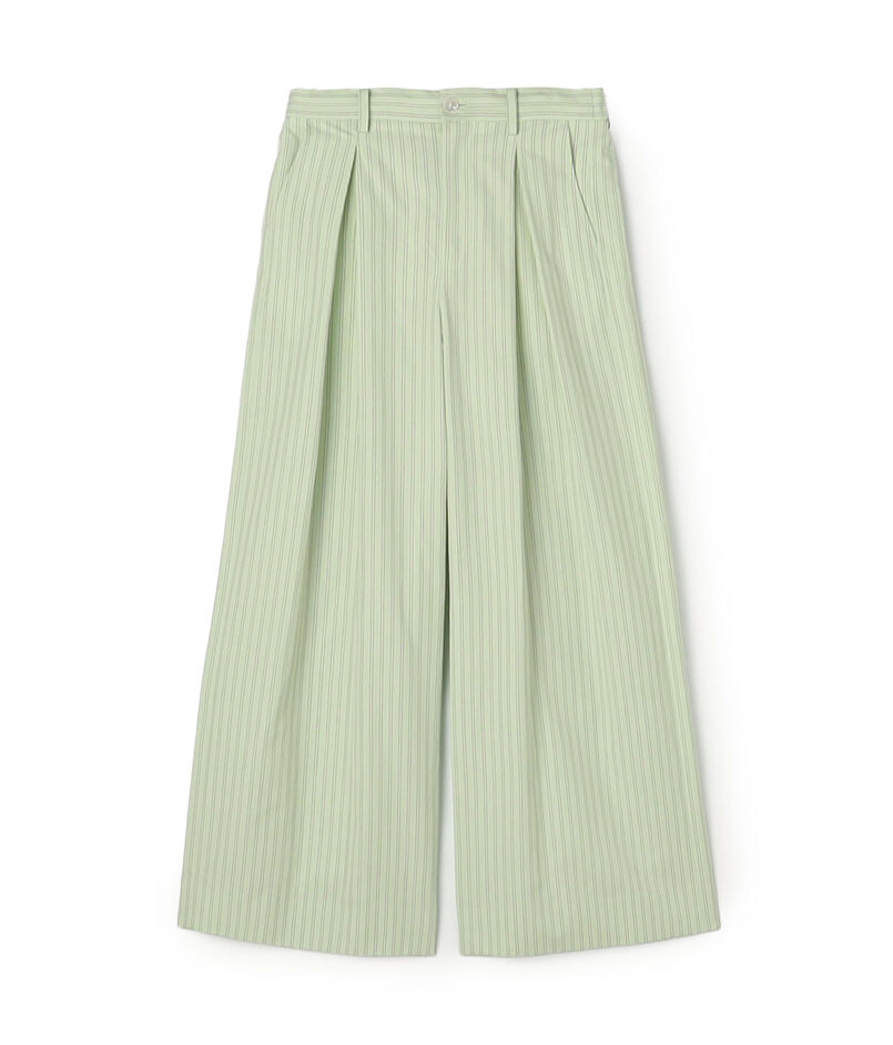 コットンタイプライター インボックスタックワイドパンツ