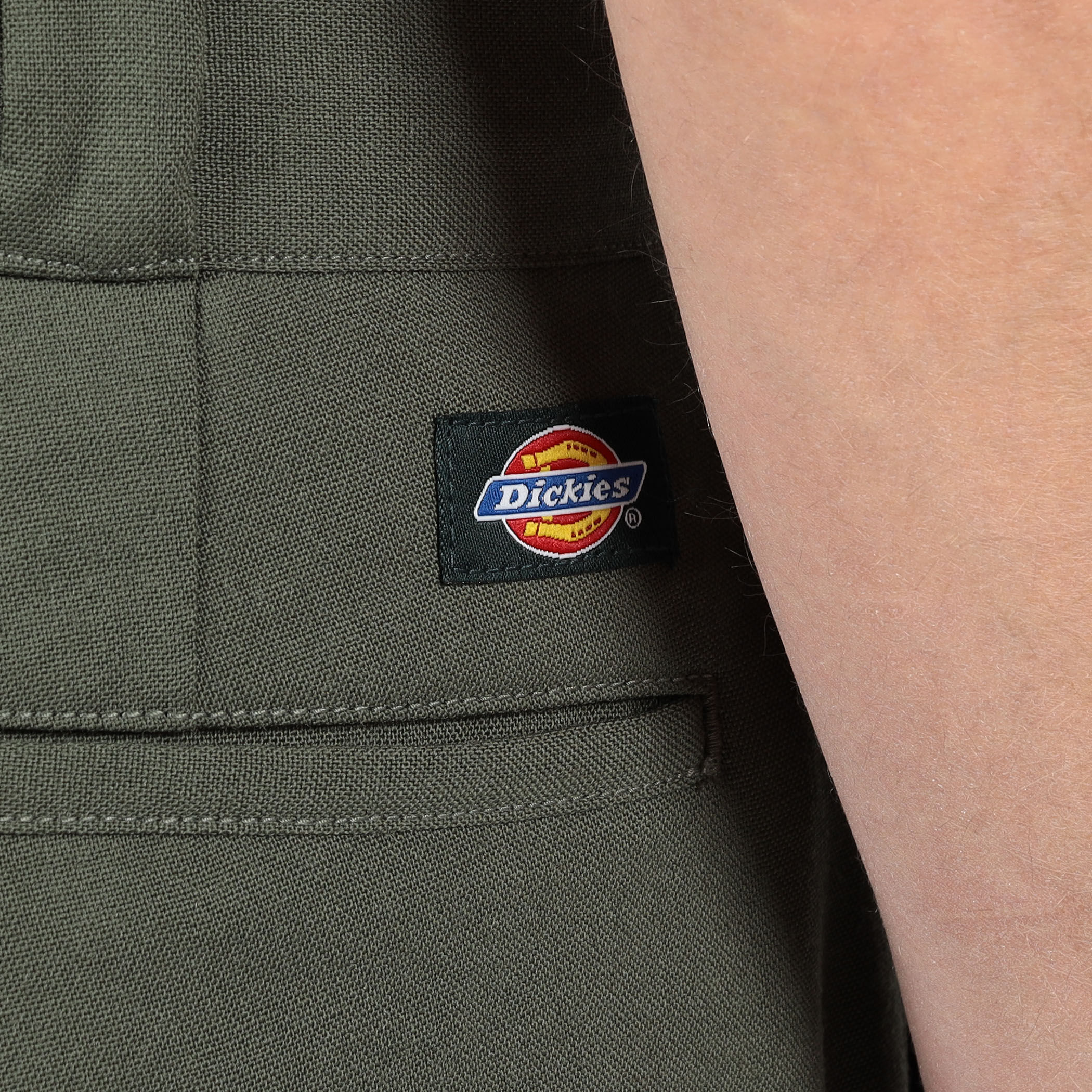ステューシー ディッキーズ ウール スラックス パンツ 黒 ロゴ刺繍 34 美品 別注】Dickies トロピカルウール スラックス