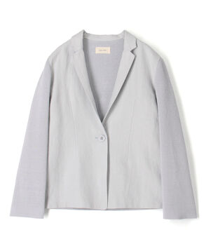 【WEB先行予約】リネンファブリックコンビ テーラーニットジャケット