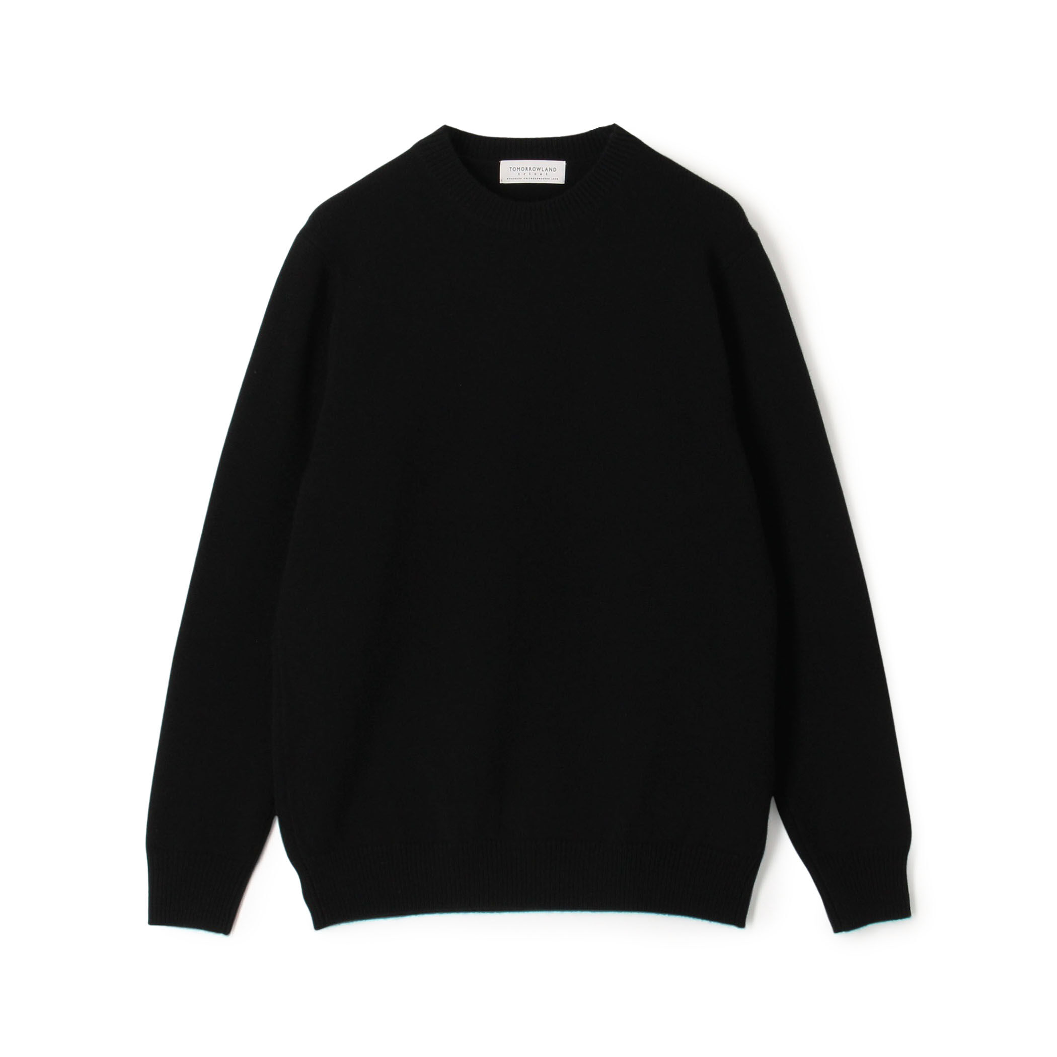 人気♪ドゥロワー ウールクルーネックプルオーバー M ブラック黒 8分袖 日本製 DRAWER（ドゥロワー） 2022年モデル 6521-299-1029 コットン クルー