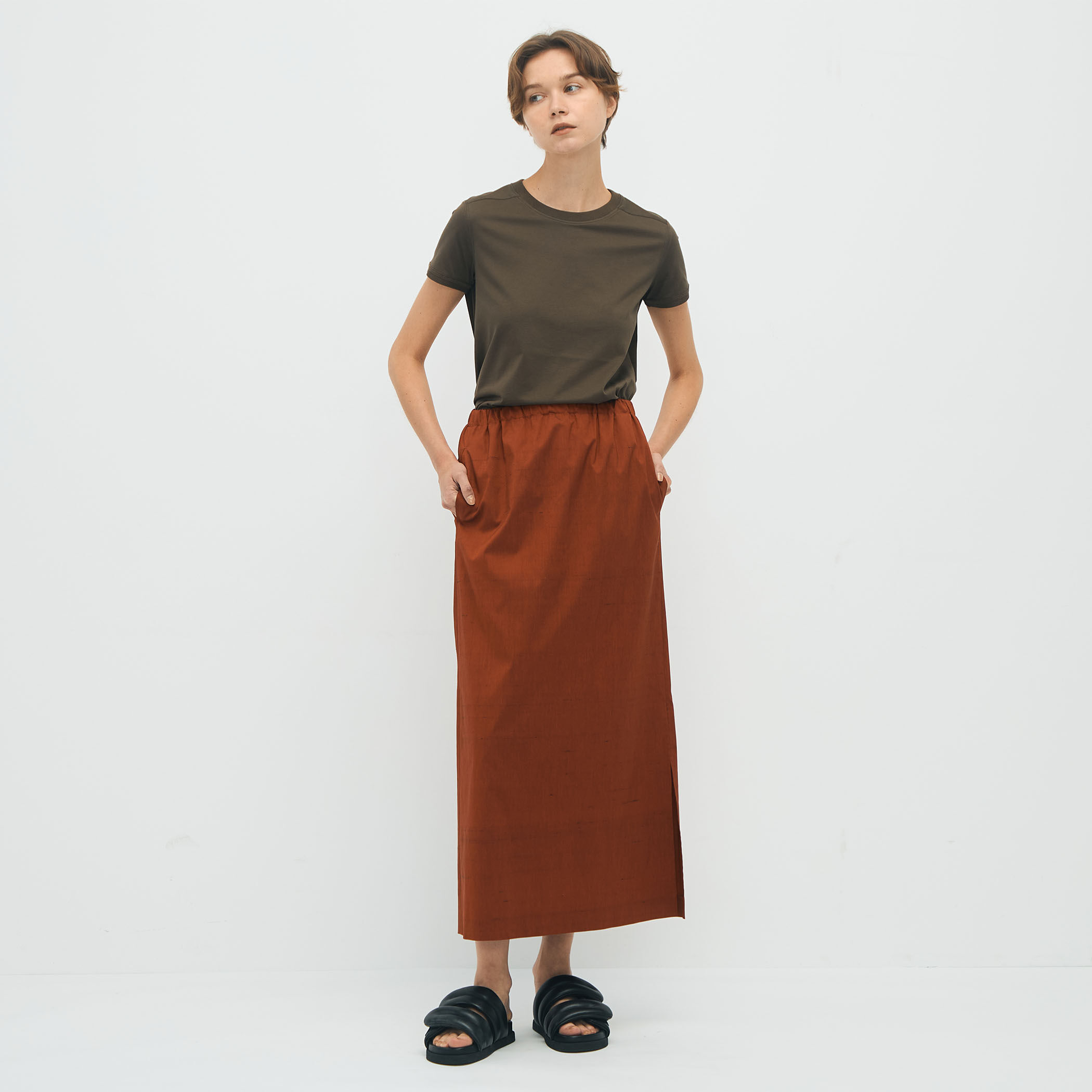 CABaN コットンリブコンビクルーネック　プルオーバー　Mサイズ CABaN tシャツ コットン リブコンビクルーネックプルオーバー