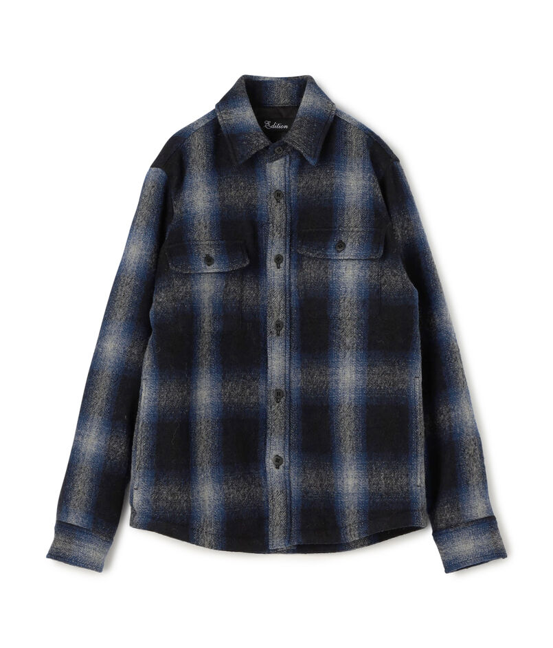 オンブレーチェックCPOシャツ