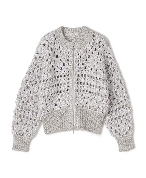 ルレックスハンドニット ジップアップカーディガン