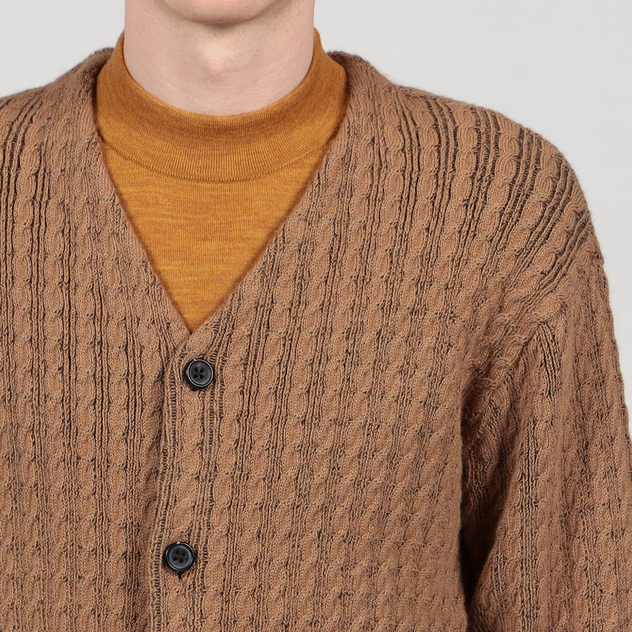 TOMORROWLAND tricot アルパカポリエステルケーブル Vネック