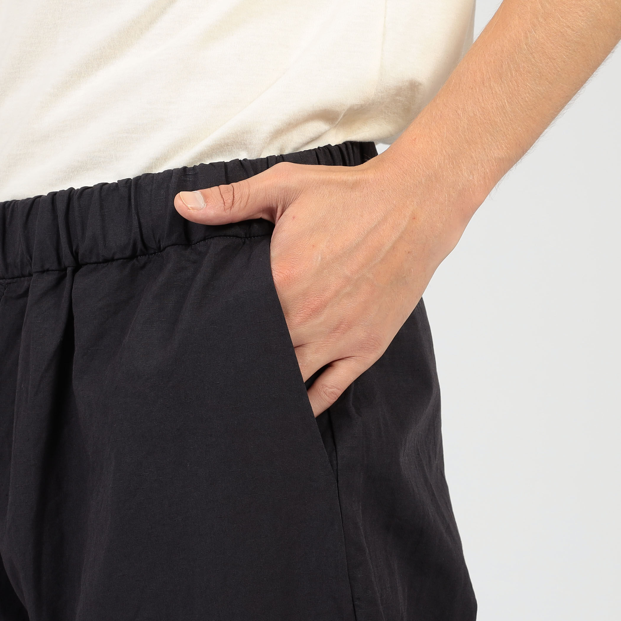 CASEY CASEY LONG CHASSE PANT コットンリネンイージーパンツ