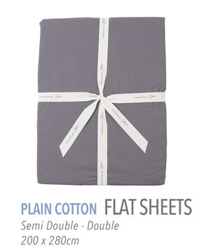 プレーンコットン フラットシーツ（セミダブル～ダブル）