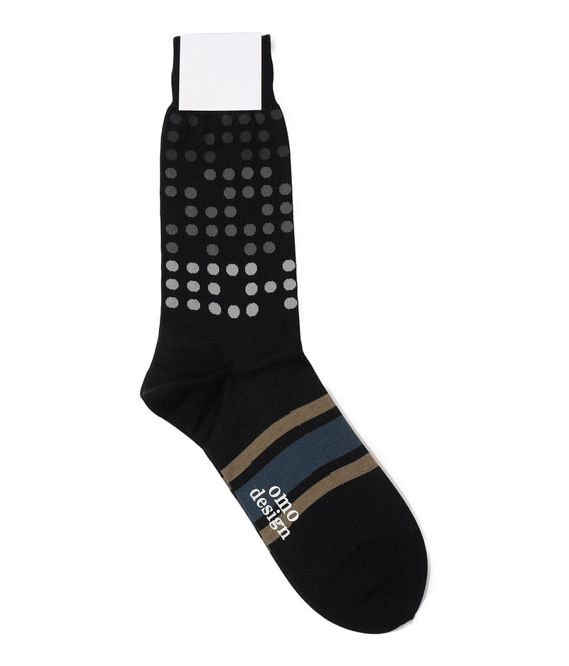 omo design LINE DOT コットンナイロンソックス