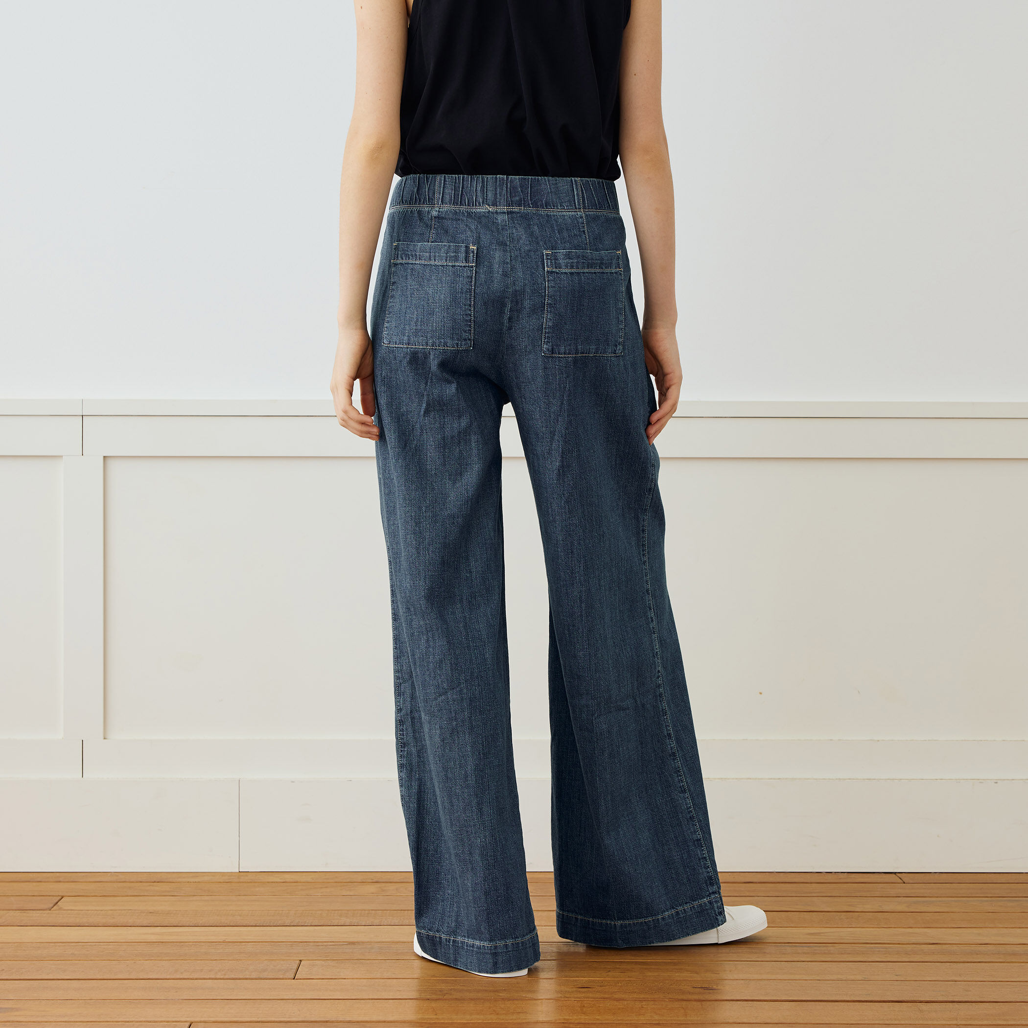 コットンデニム タックワイドパンツ WCID1090｜トゥモローランド 公式通販