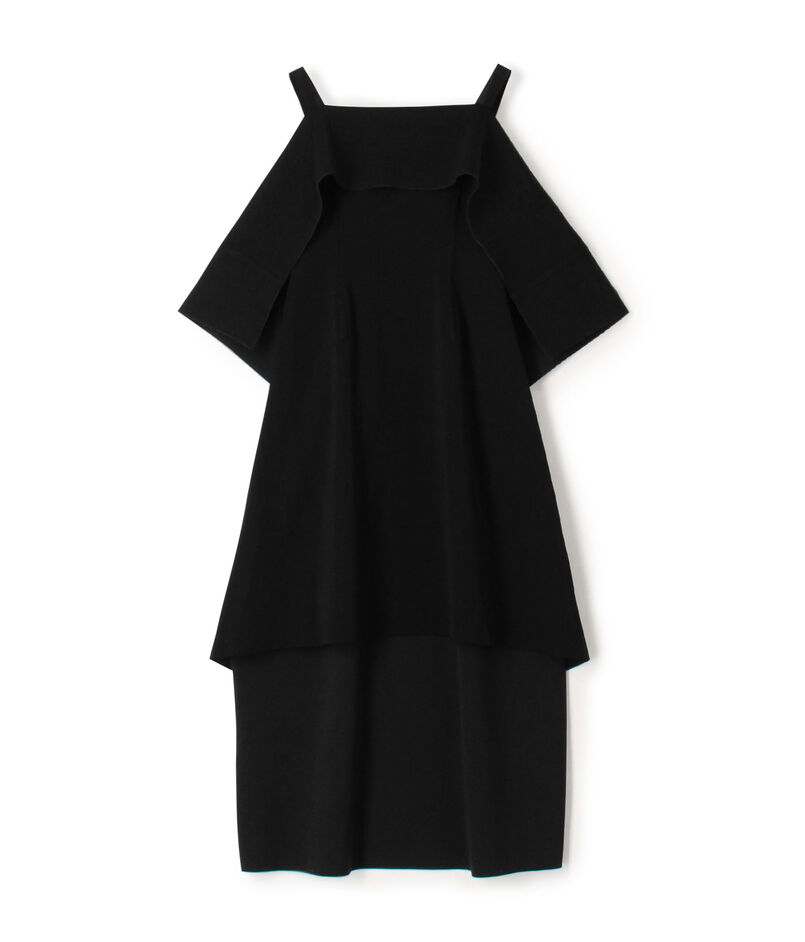 CFCL AC MILAN RIB STRAP DRAPE DRESS