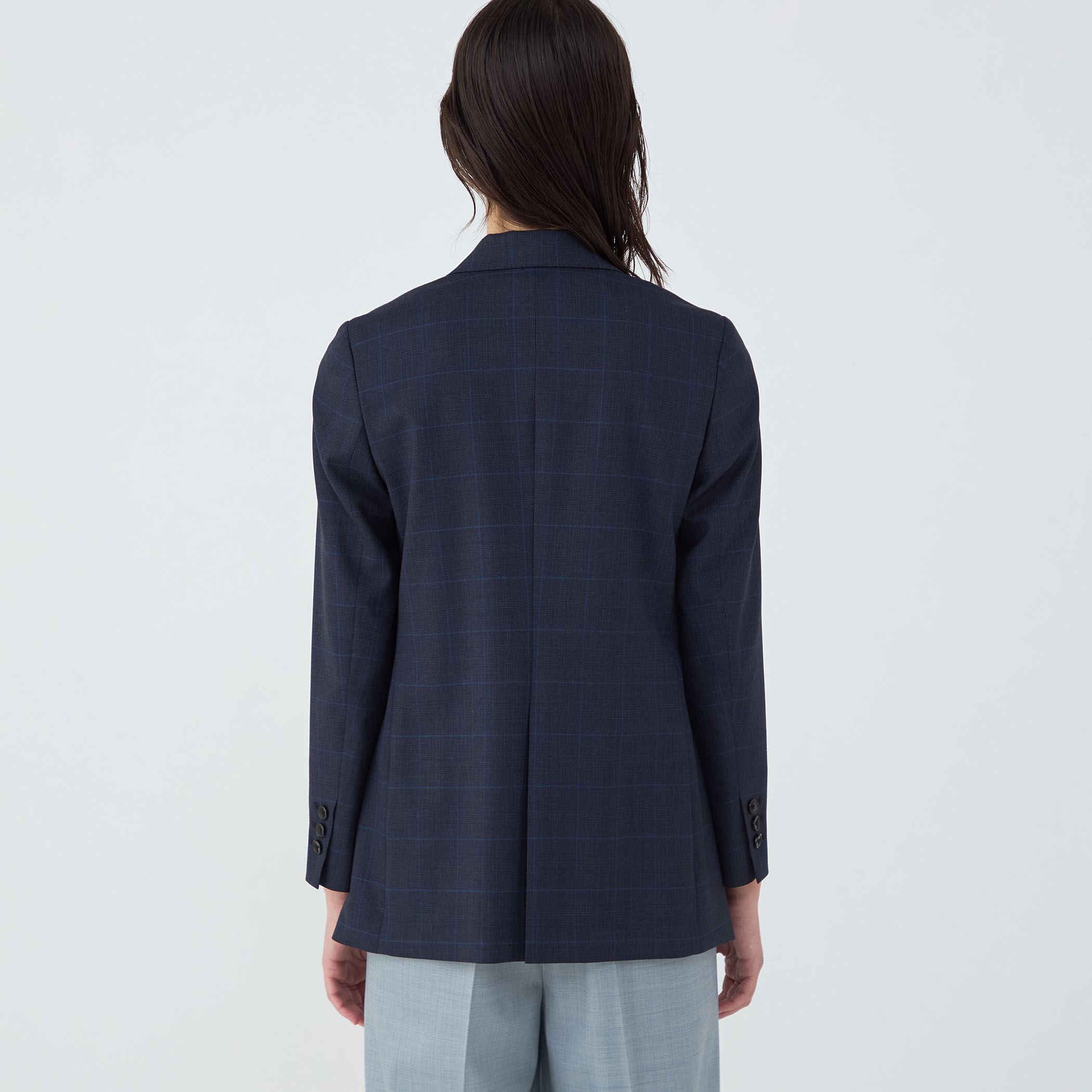 365 BLUE WINDOWPANE ダブルブレストジャケット 365 BLUE WINDOWPANE ダブルブレストジャケット