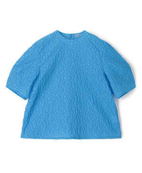 バブルジャカード ランタンスリーブブラウス