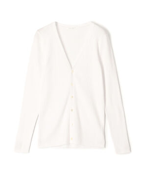 ギザコットンリブ Vネックカーディガン