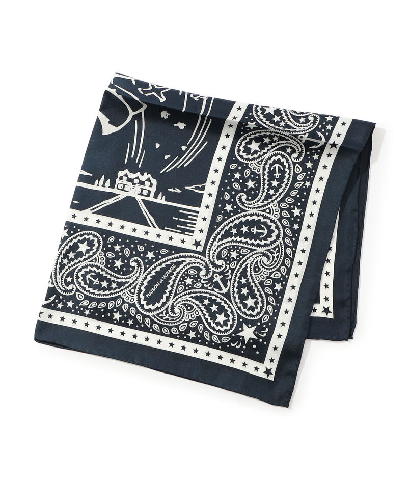 MAISON et VOYAGE シルクツイル バンダナスカーフ