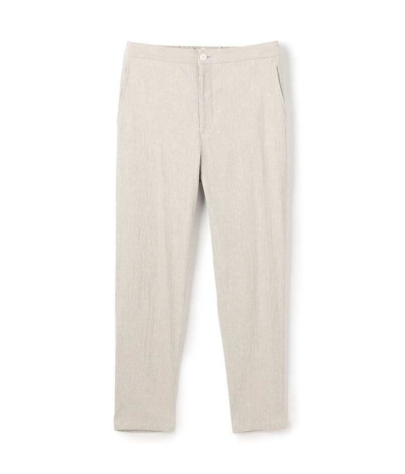 ■コットンリネンビスコース ストレッチ イージースリムパンツ