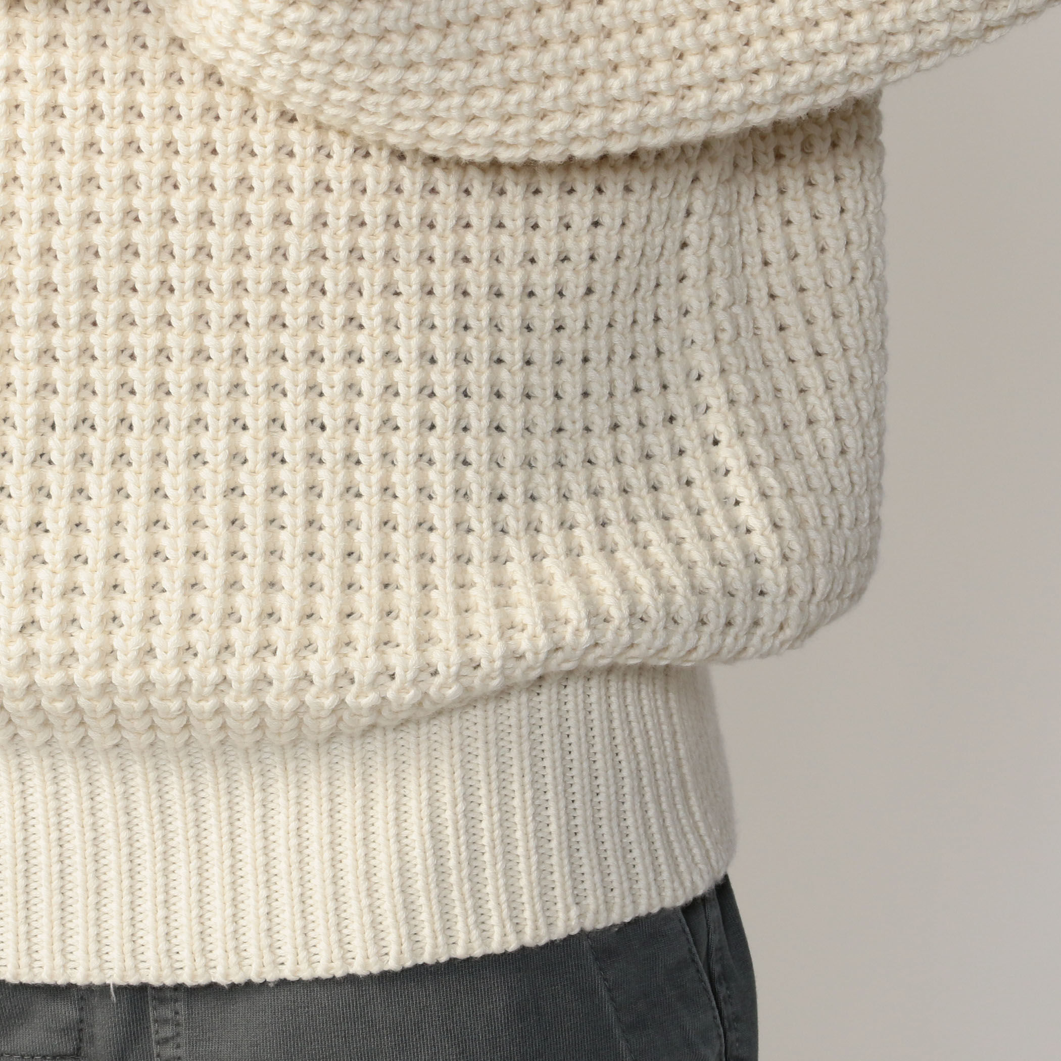 CABaN（トゥモローランド） ワッフルウール・ハイネックニットセーター コットンカシミヤワッフル タートルネックプルオーバー
