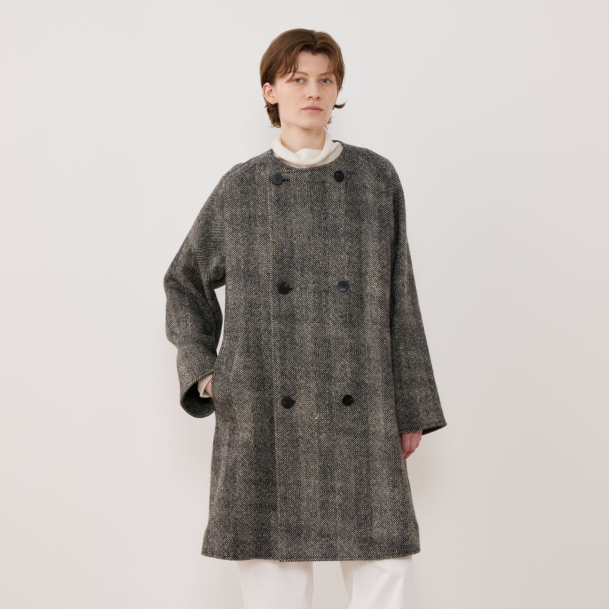 ワイドヘリンボーン カラーレストレンチコート｜トゥモローランド 公式通販